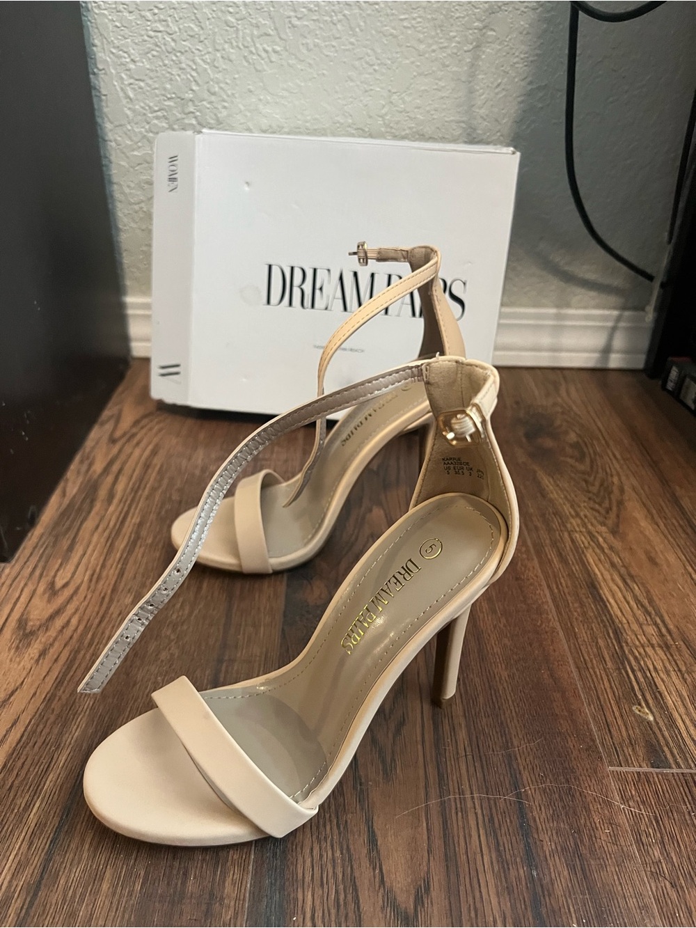 Dream Pairs Women's Nude/Blush Ankle-Strap High Heel Sandals